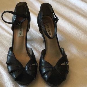 Black sandal high heels